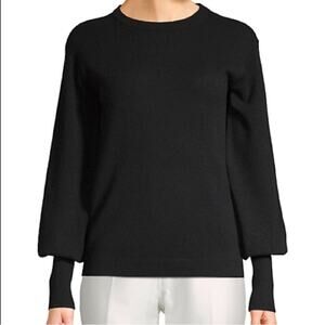 Saks fifth avenue cashmere balloon sleeve sweater size S heathered black